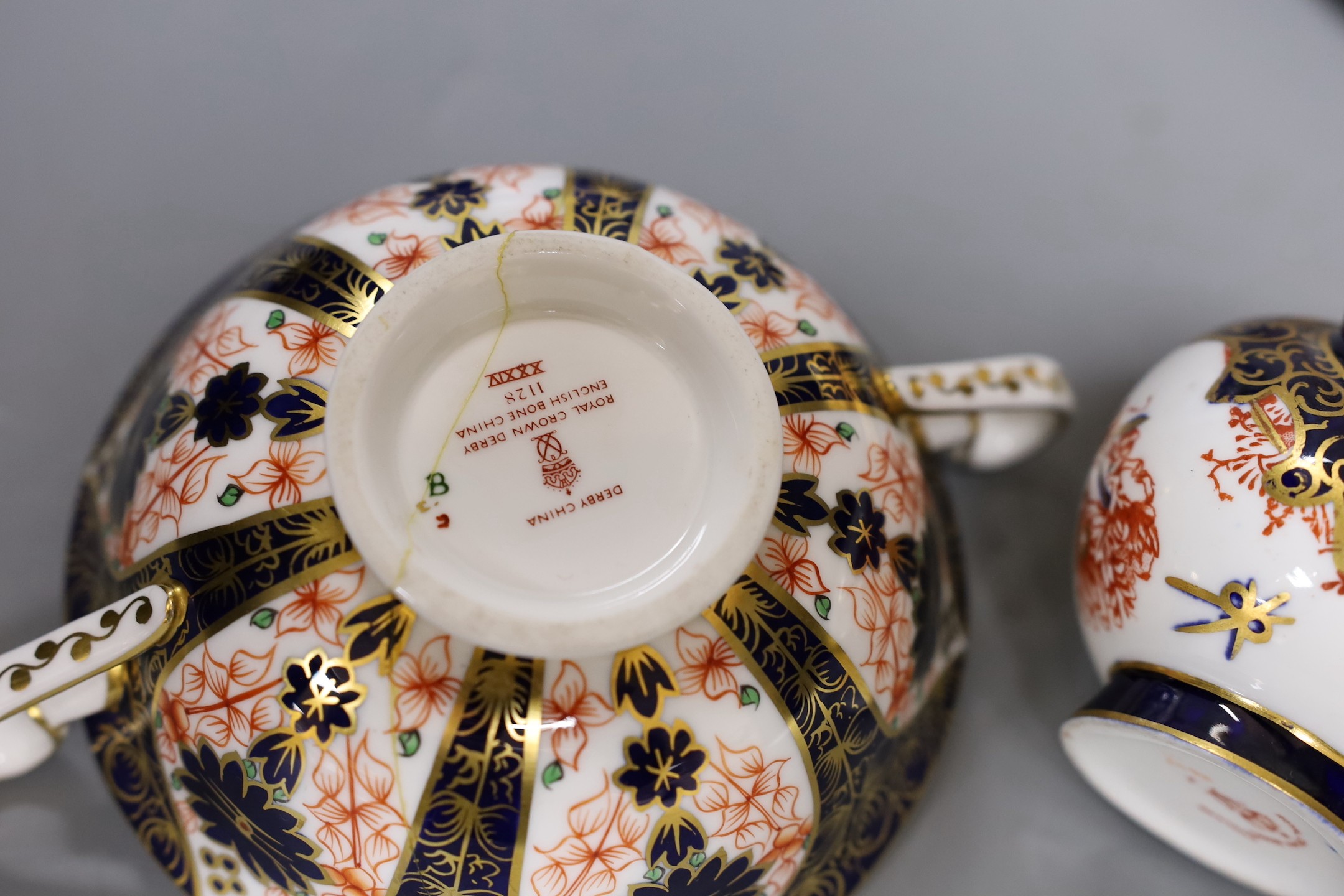 Royal Crown Derby tableware and blue and white jug